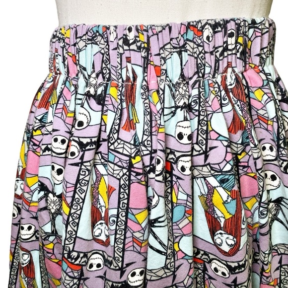 Vibrant A-Line Skirt with Nightmare Before Christmas Print - Picture 4 of 10